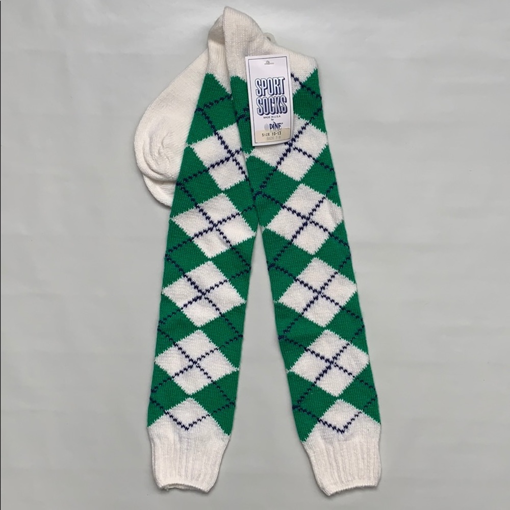 Green & White Socks